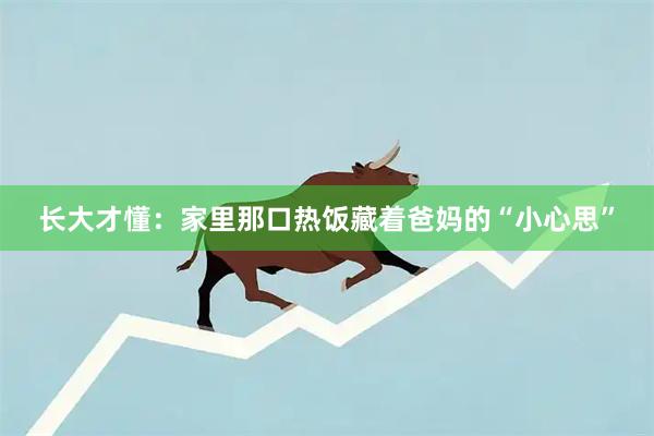 长大才懂：家里那口热饭藏着爸妈的“小心思”